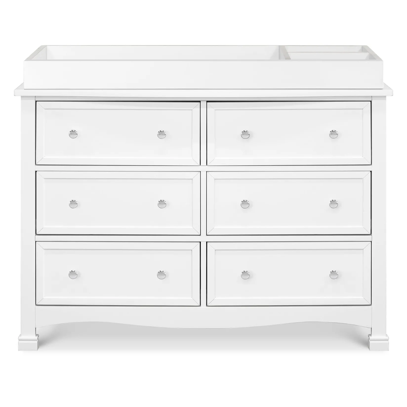 Sale Kalani 6-Drawer Double Wide Dresser - White Finish Storage Furniture