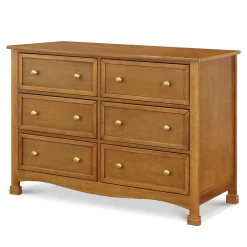 Storage Furniture>DaVinci Kalani 6-Drawer Double Wide Dresser - Chestnut Finish