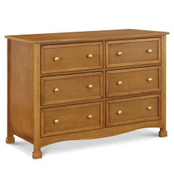 Storage Furniture>DaVinci Kalani 6-Drawer Double Wide Dresser - Chestnut Finish