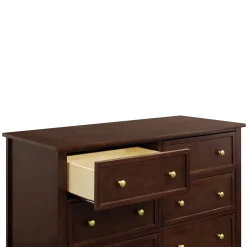 Outlet Kalani 6-Drawer Double Wide Dresser - Espresso Finish Storage Furniture
