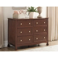 Outlet Kalani 6-Drawer Double Wide Dresser - Espresso Finish Storage Furniture