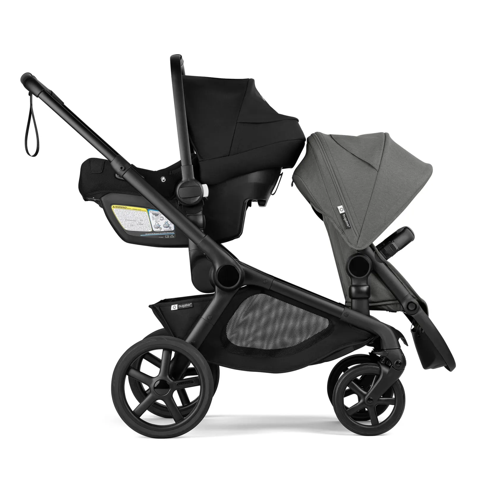 Strollers|Strollers & Trailers>Bugaboo Kangaroo Sibling Seat - Black/Moon Grey