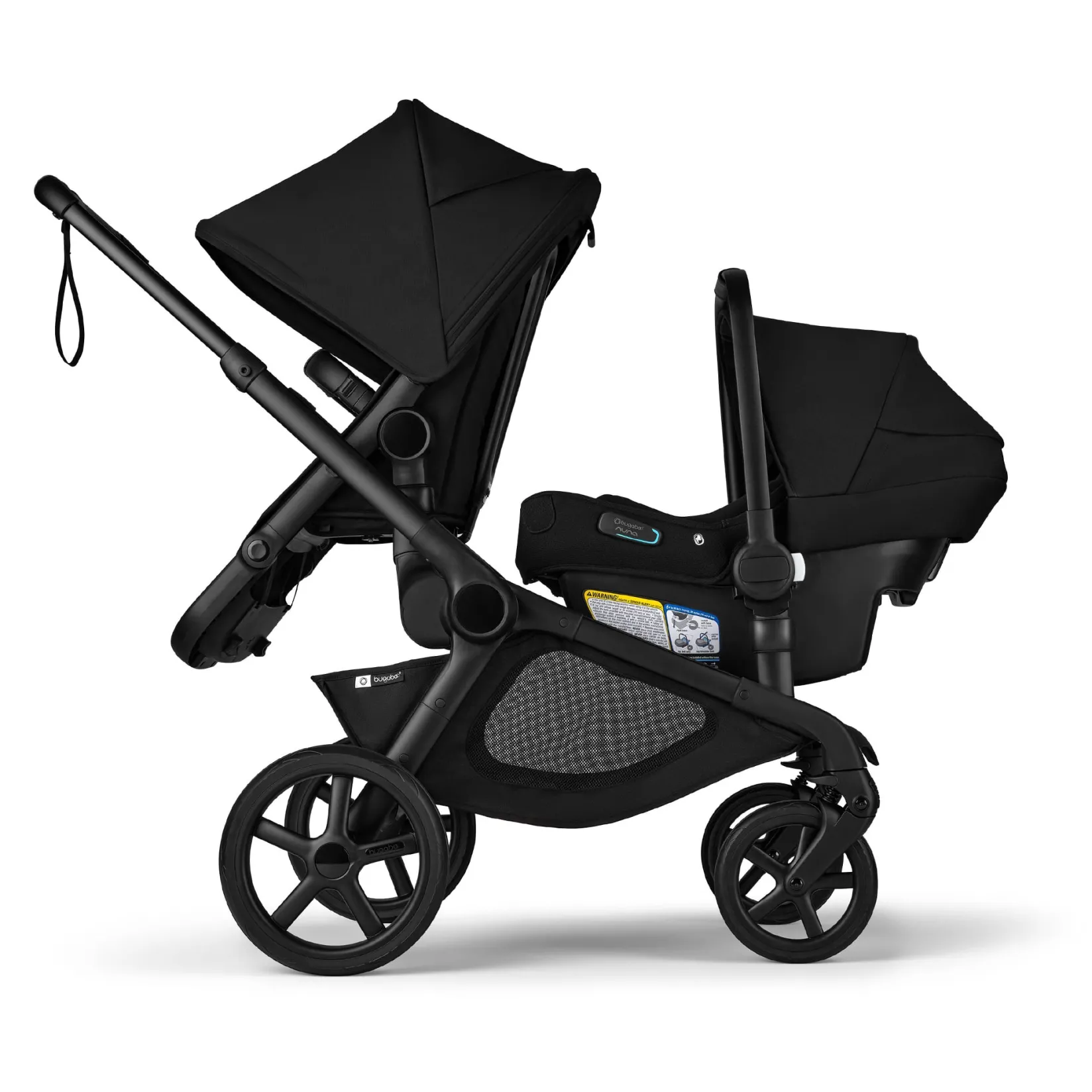 Strollers|Strollers & Trailers>Bugaboo Kangaroo Sibling Seat - Black / Black