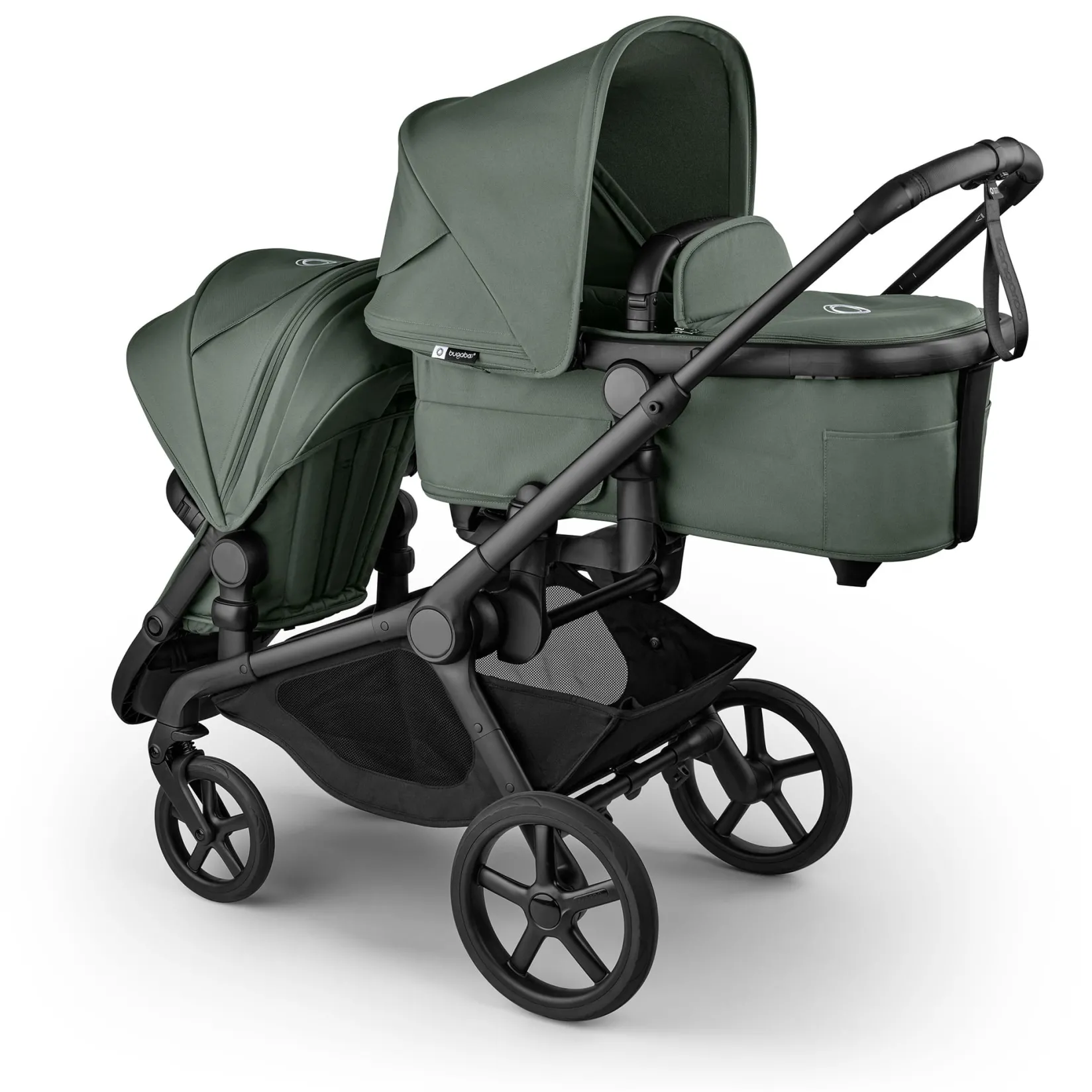 Strollers|Strollers & Trailers>Bugaboo Kangaroo Stroller - Black/ Forest green