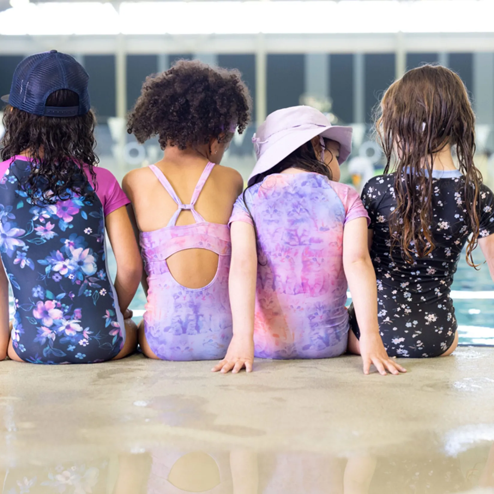 Swimsuits>Nano Kittens Swimsuit 2-14 Lilac