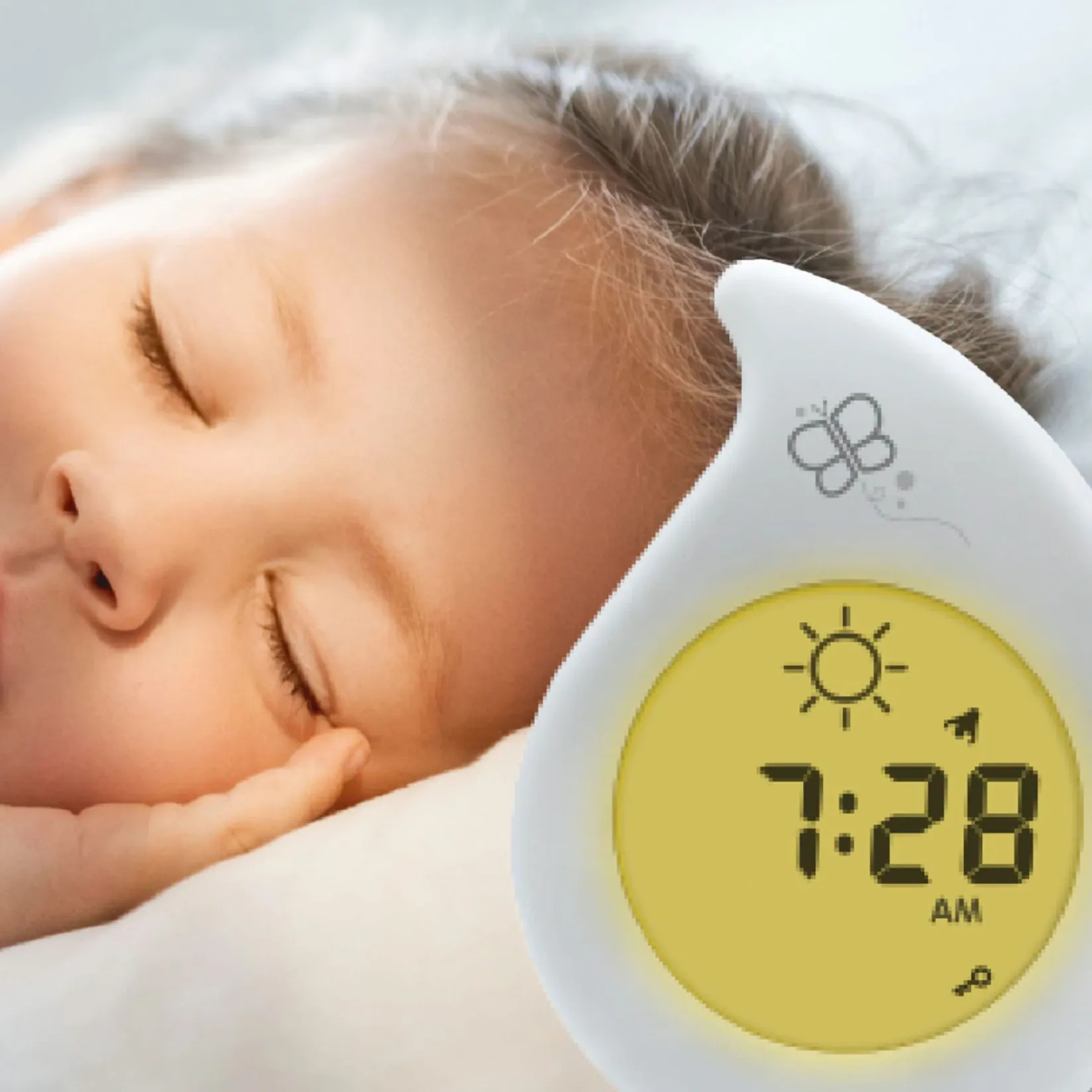 Clocks & Timers|Clocks & Alarm Clocks>Bbluv Klöck Rechargeable Night Light & Learning Alarm Clock