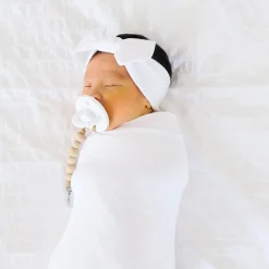 New Knit Headband 0-4months - White Dove BOY Fashion Accessories|Fashion Accessories