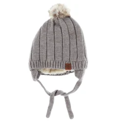 New Knit Pompom Beanie 0-18m BOY Beanies|Beanies