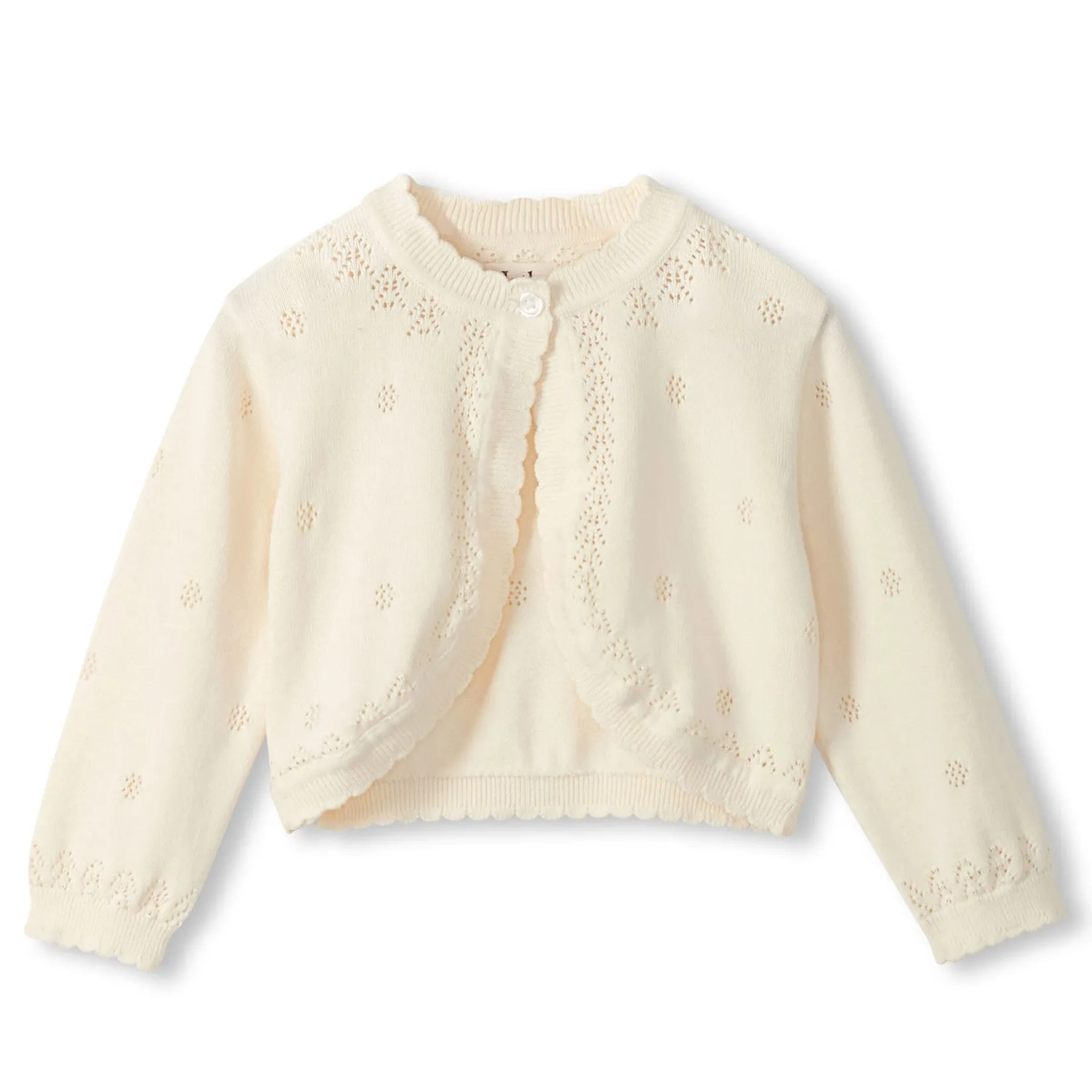 Fleeces And Sweatshirts|Tops>Hatley Knit White Cardigan 6-24m Ivory