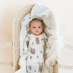 Best Knotted Gown 0m+ - Noah the Sloth Pajamas|Sleep Bags