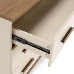 Best Lala 3 Drawers Dresser Chest - Almont Walnut Storage Furniture