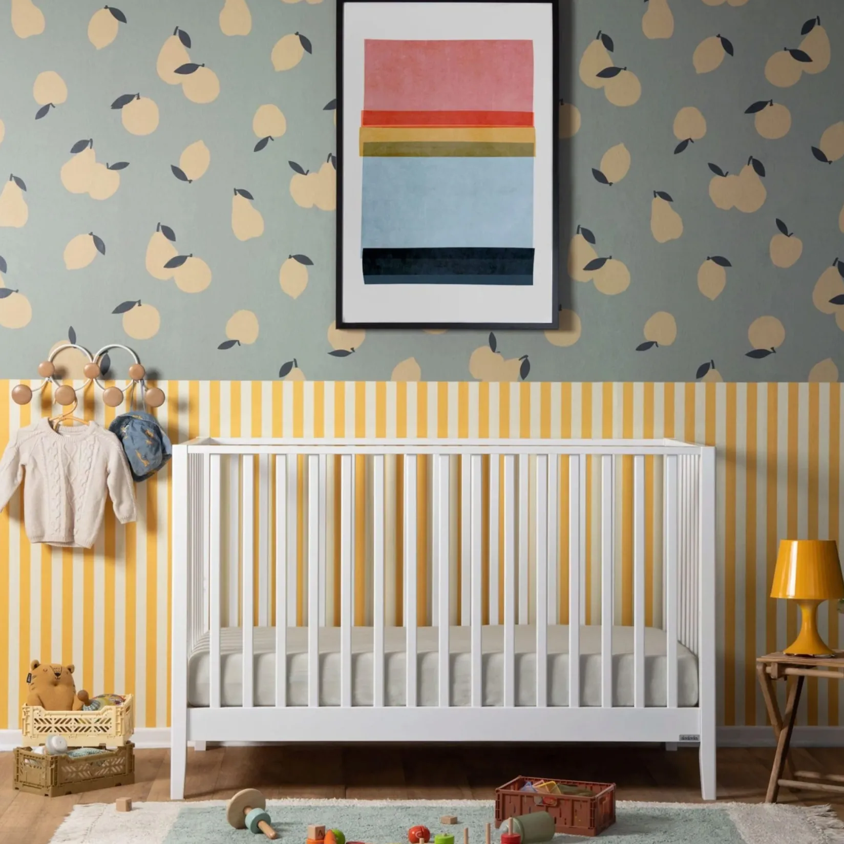 Cribs & Mattresses|Cribs & Mattresses>Dadada Baby Lala 3-In-1 Convertible Crib - White