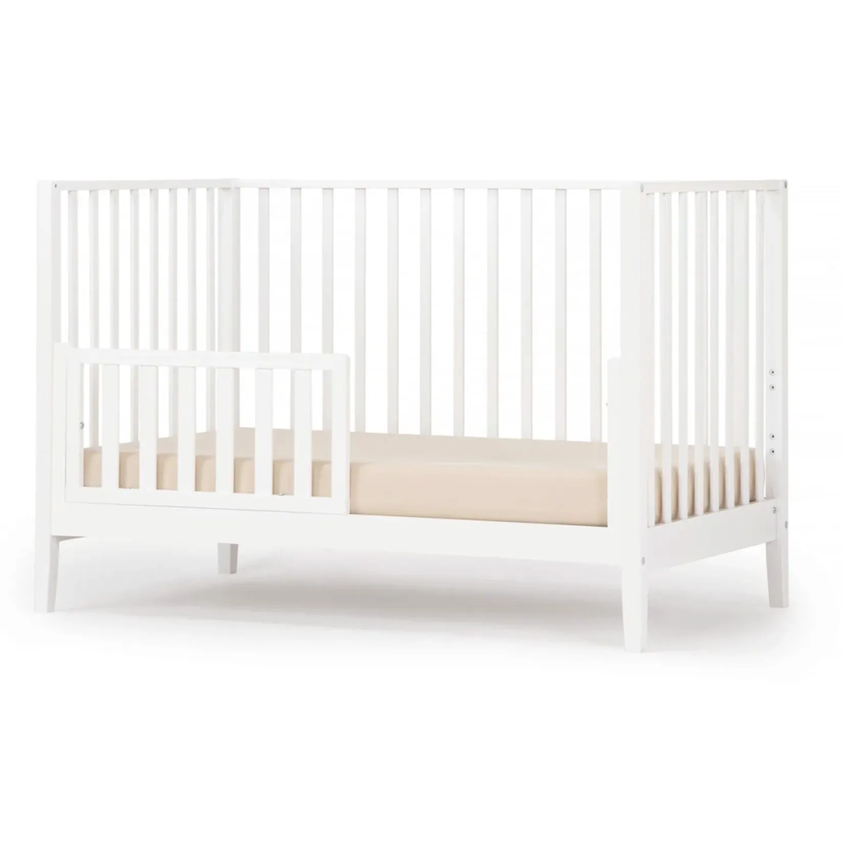 Cribs & Mattresses|Cribs & Mattresses>Dadada Baby Lala 3-In-1 Convertible Crib - White