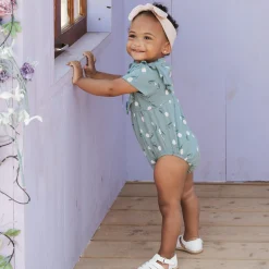 Rompers & Jumpsuits>Firsts par Petit Lem Lamb Romper 3-24m Teal