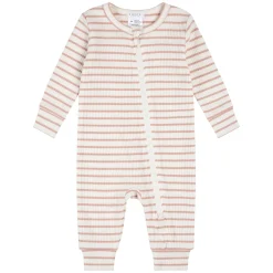 Pajamas|Pyjamas>Firsts par Petit Lem Lamb Striped Pajamas 0-12m Ivory