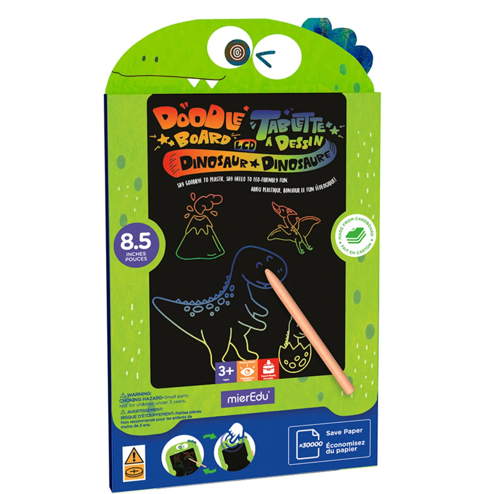 Diy & Activities>Mieredu LCD Doodle Board Dino 8.5"