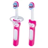 Oral Care>Mam Baby Learn to Brush Baby Toothbrushes (2) - Pink 6months+