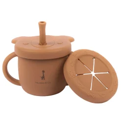 Sale Learning Cup 2 In 1 - Caramel Kids Tableware|Plates & Placemats