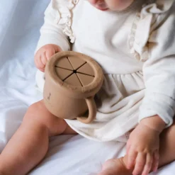 Sale Learning Cup 2 In 1 - Caramel Kids Tableware|Plates & Placemats