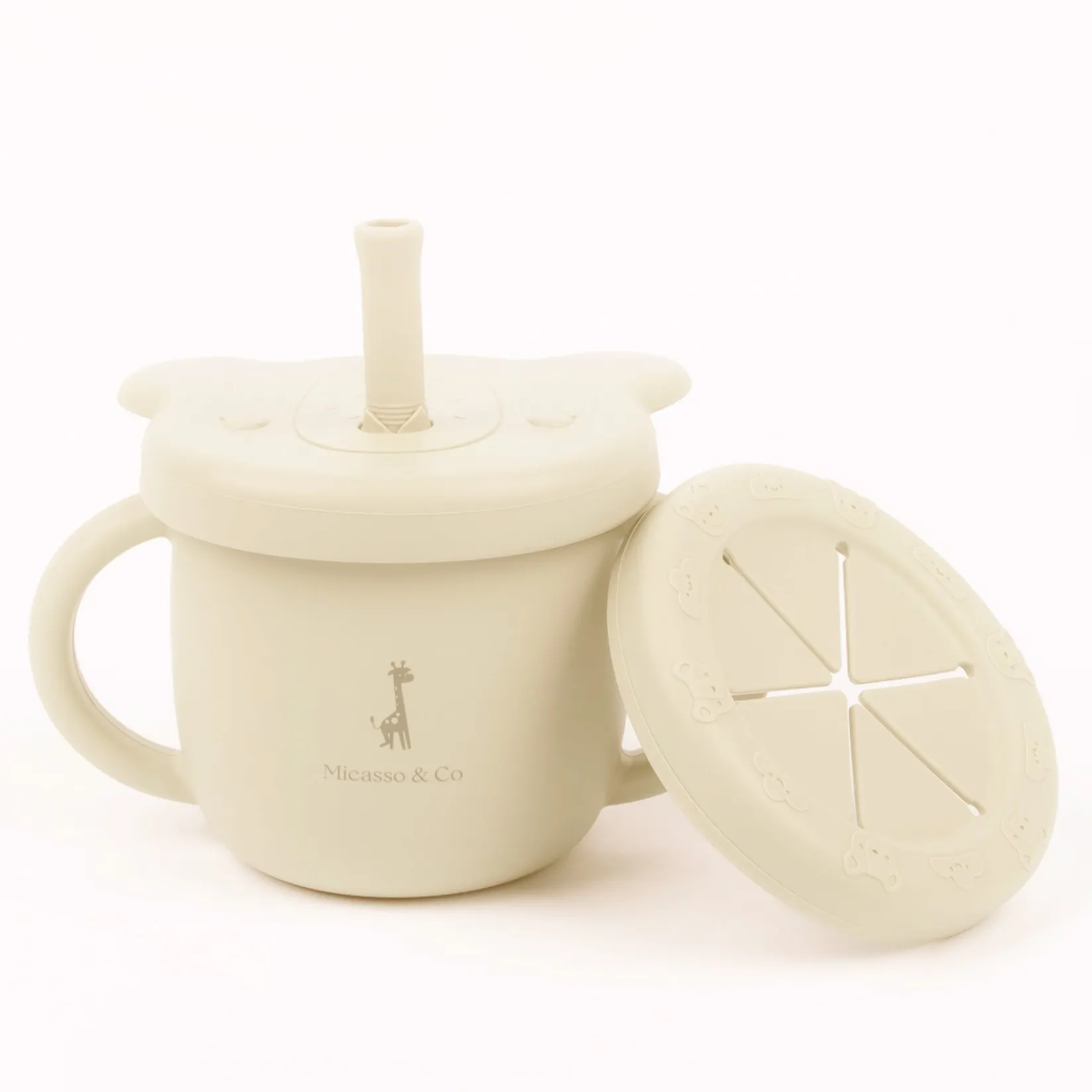 Tableware|Plates & Placemats>Micasso Learning Cup 2 in 1 - Cream