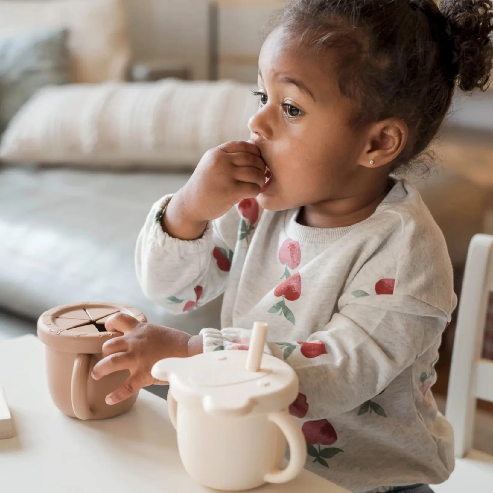 Tableware|Plates & Placemats>Micasso Learning Cup 2 in 1 - Cream