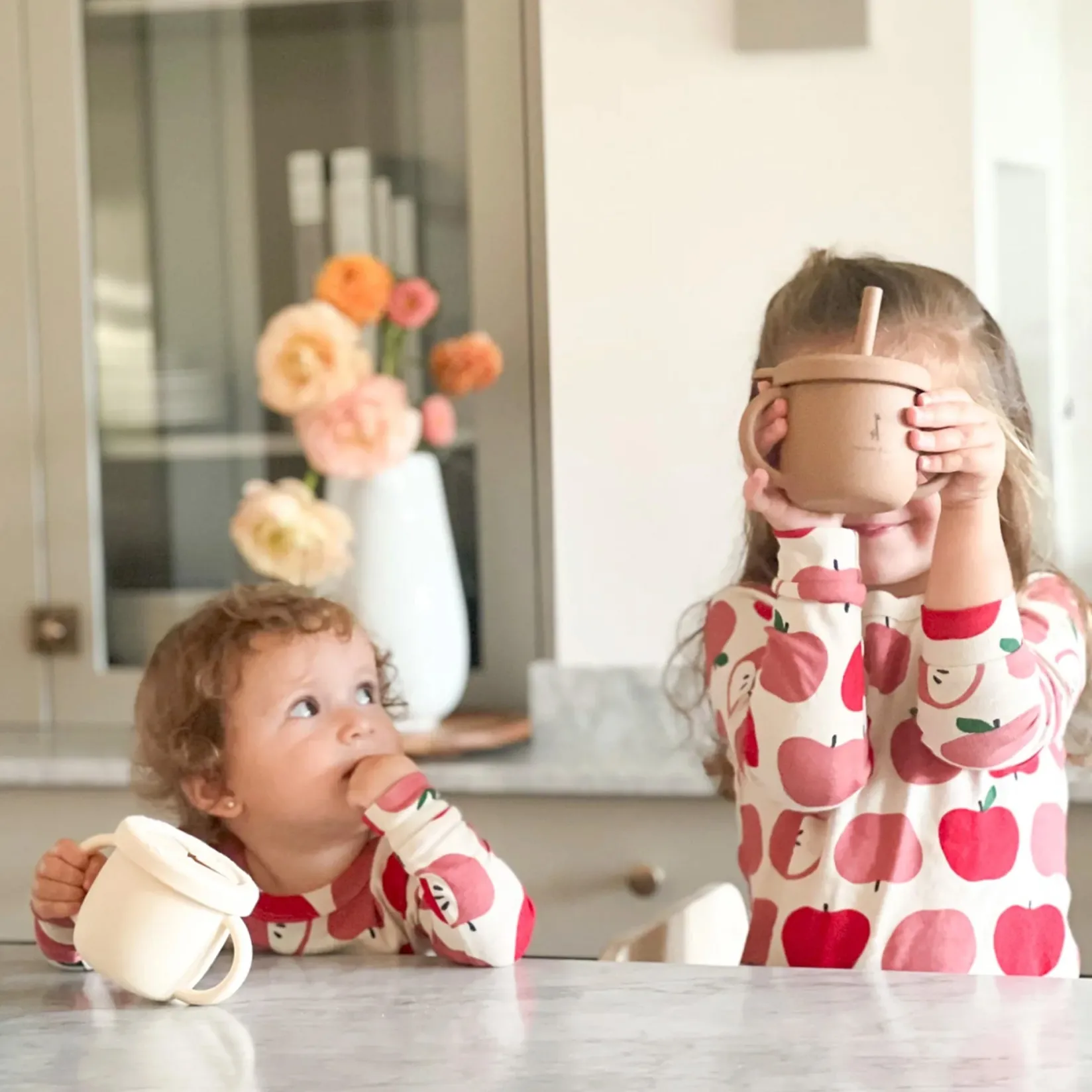 Tableware|Plates & Placemats>Micasso Learning Cup 2 in 1 - Cream