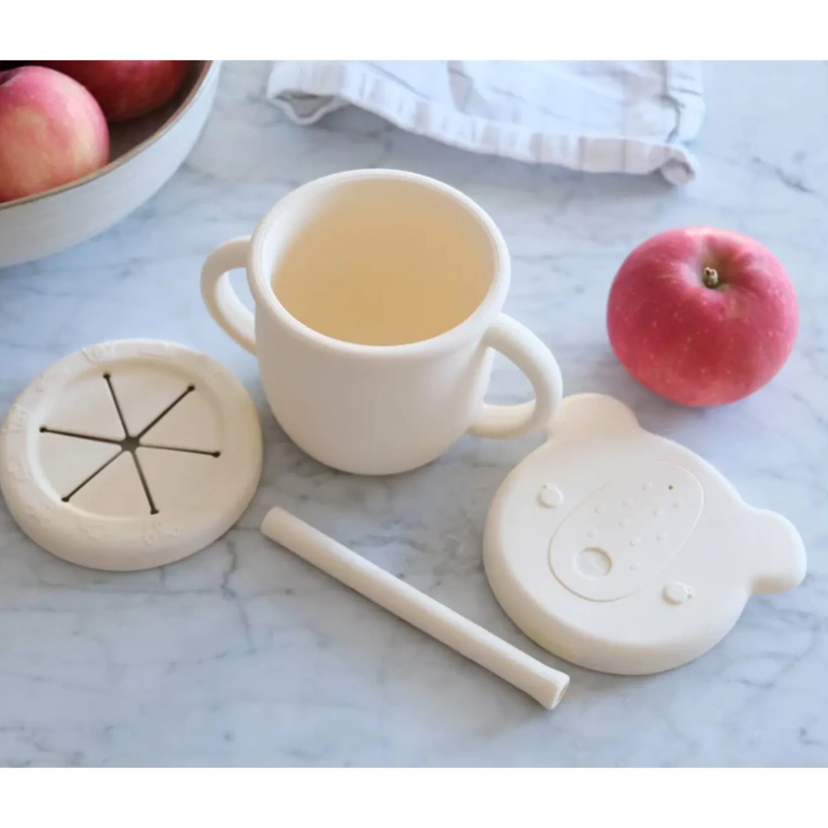 Tableware|Plates & Placemats>Micasso Learning Cup 2 in 1 - Cream