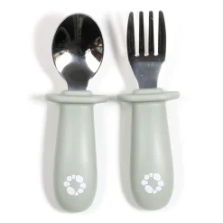 Breastfeeding|Tableware>Bulle Learning Spoon & Fork Set - Sage