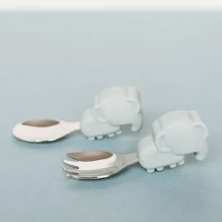 Breastfeeding|Tableware>Loulou Lollipop Learning Spoon and Fork Set - Elephant