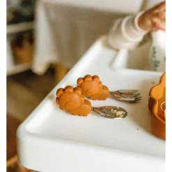 Tableware|Plates & Placemats>Loulou Lollipop Learning Spoon and Fork Set - Lion