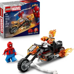 Hot ǀ Marvel Spider-Man vs. Ghost Rider Motorcycle Kids Assembly & Construction