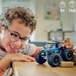 Hot City Blue Monster Truck Kids Assembly & Construction