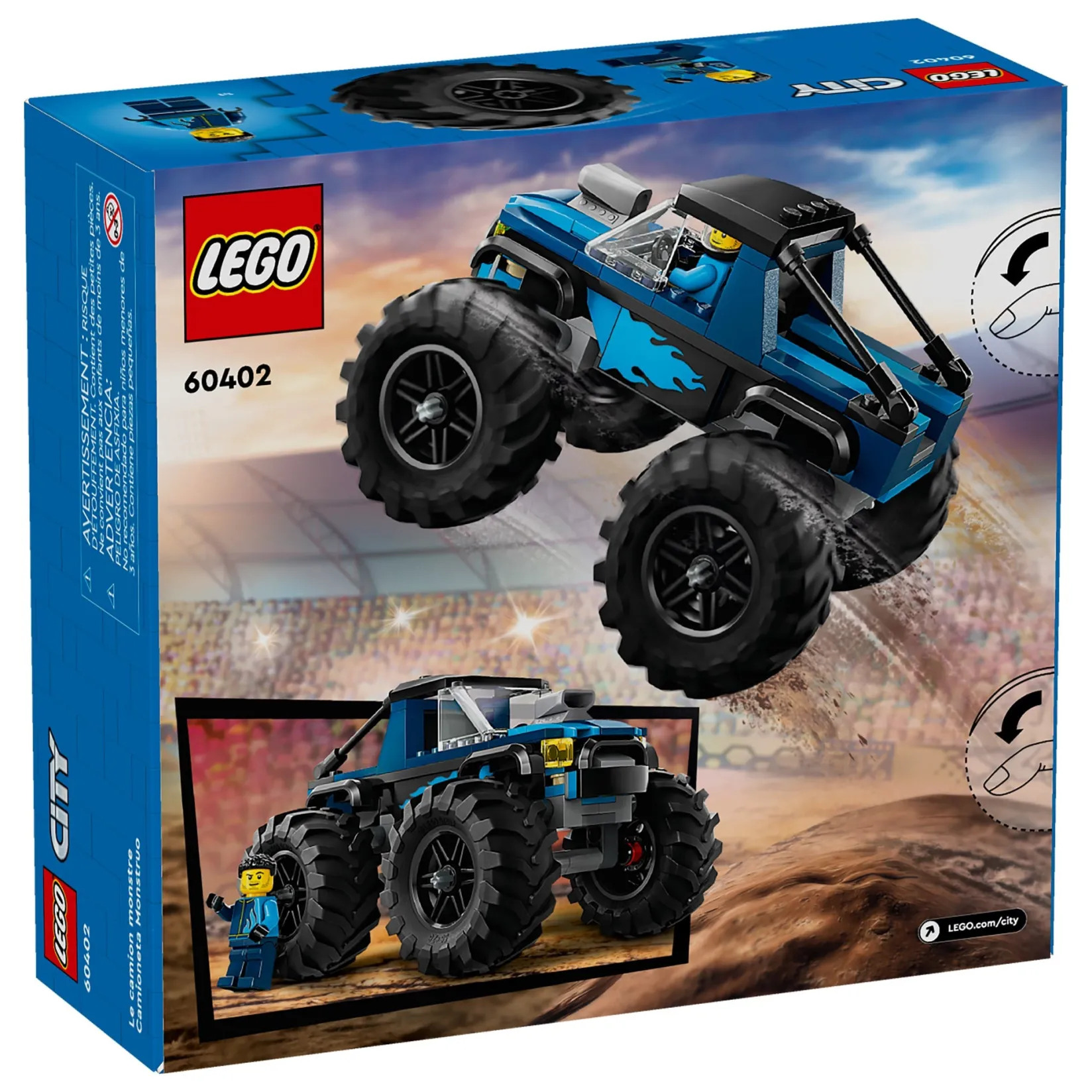 Hot City Blue Monster Truck Kids Assembly & Construction