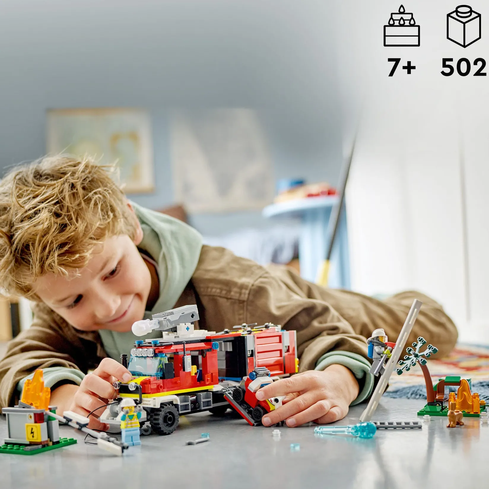 Hot City Fire Command Truck Kids Assembly & Construction