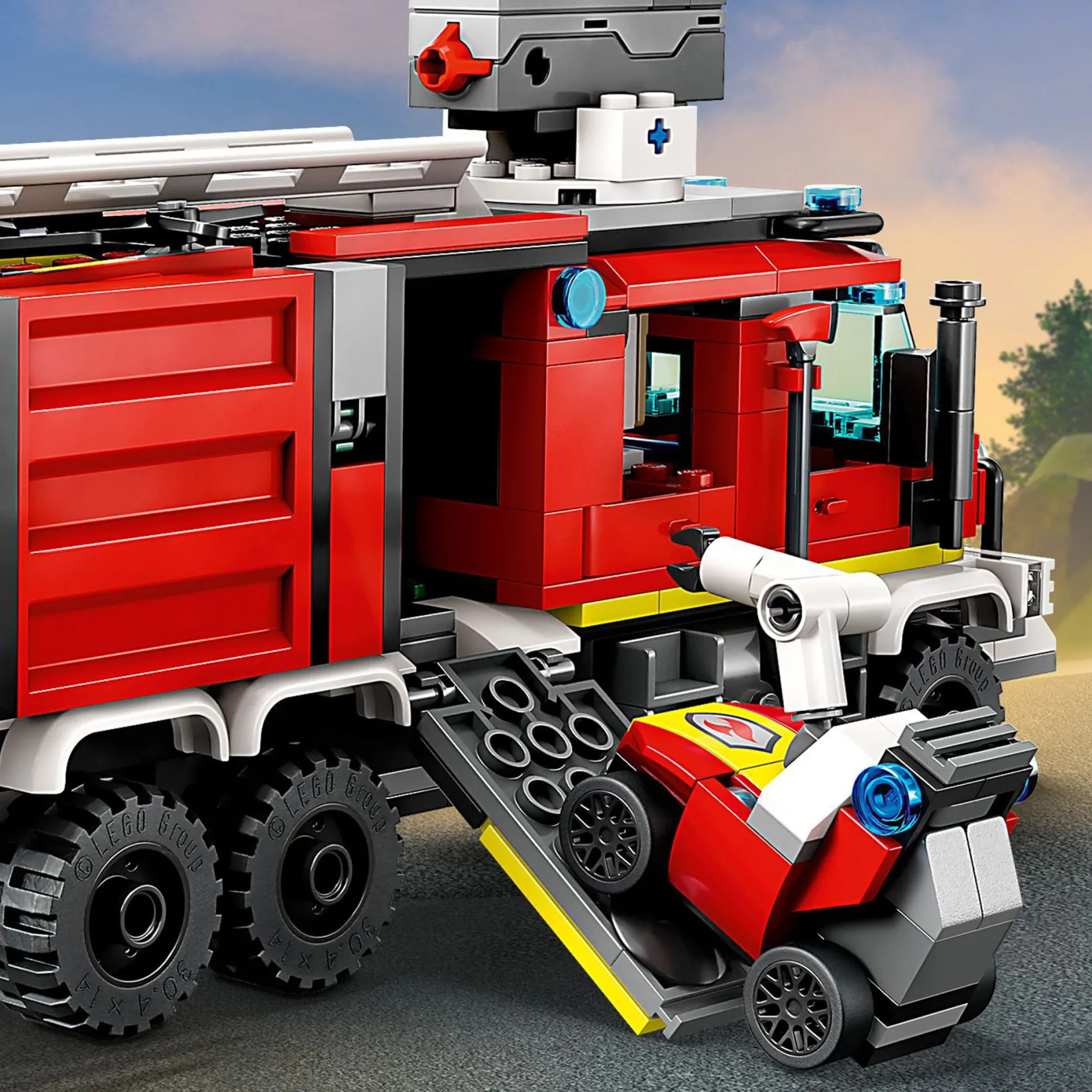 Hot City Fire Command Truck Kids Assembly & Construction