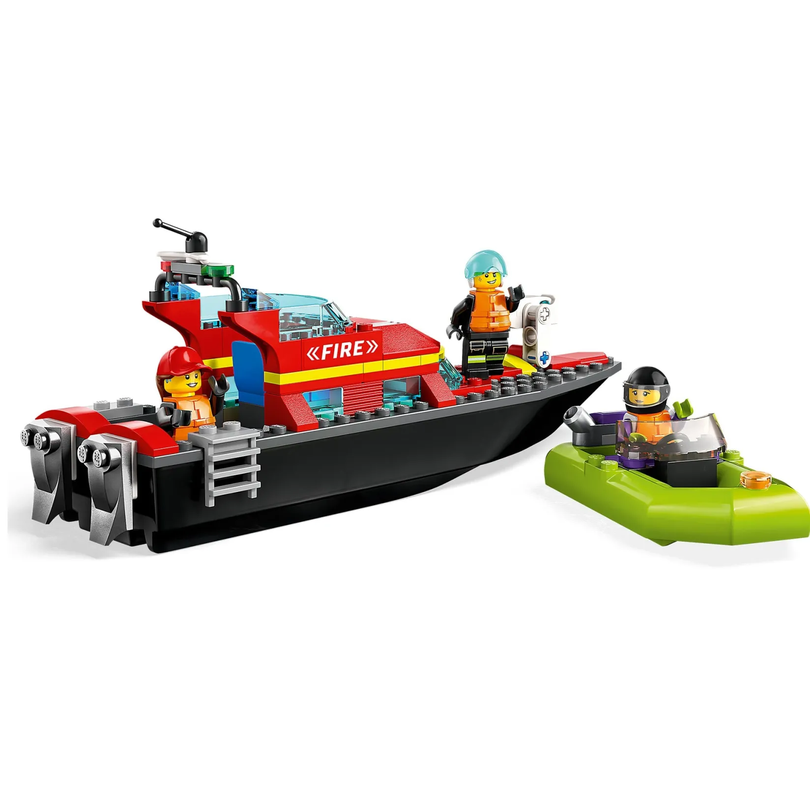 Hot City Fire Rescue Boat Kids Assembly & Construction