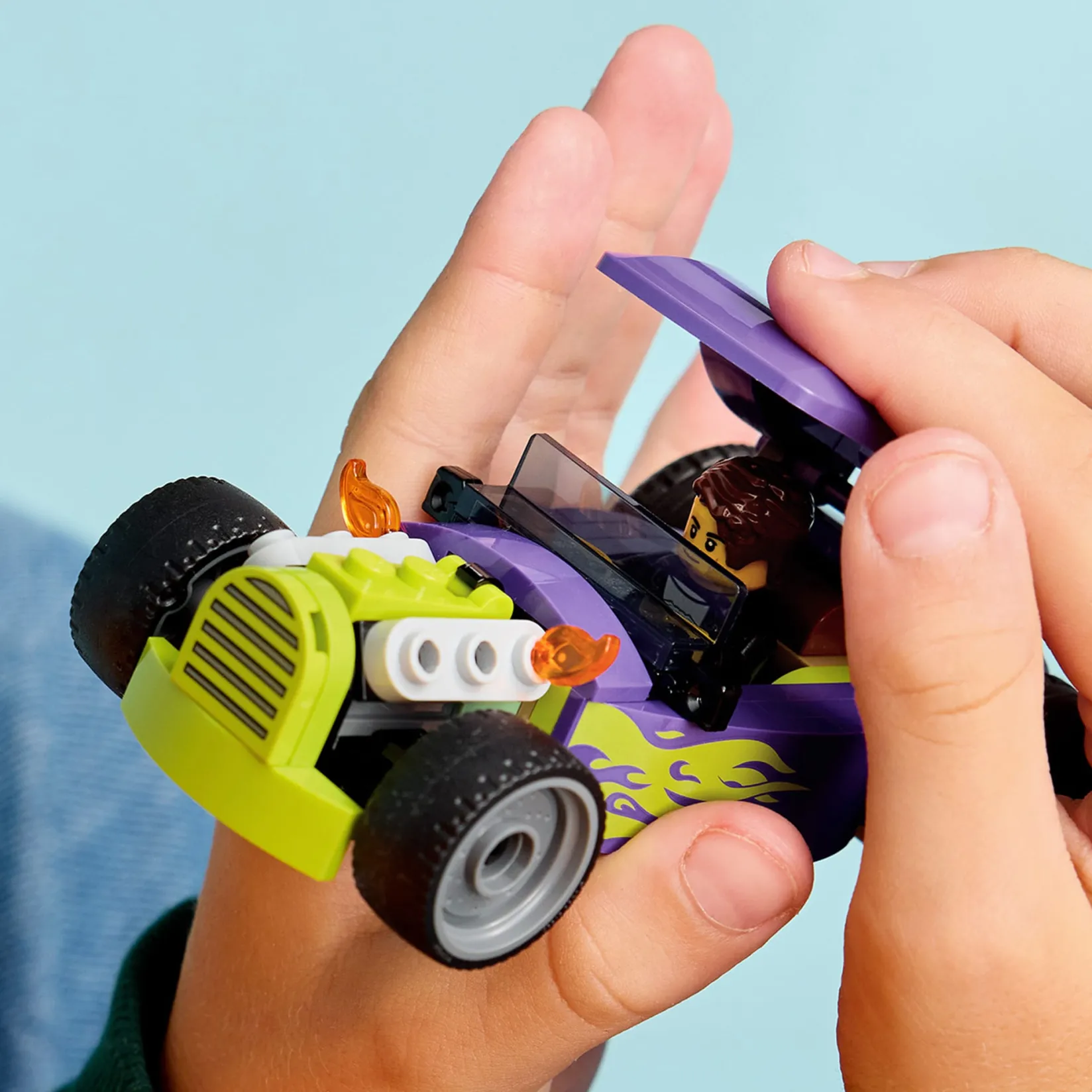 Online City Hot Rod Race Car Building Toy and Minifigure 60485 Kids Assembly & Construction