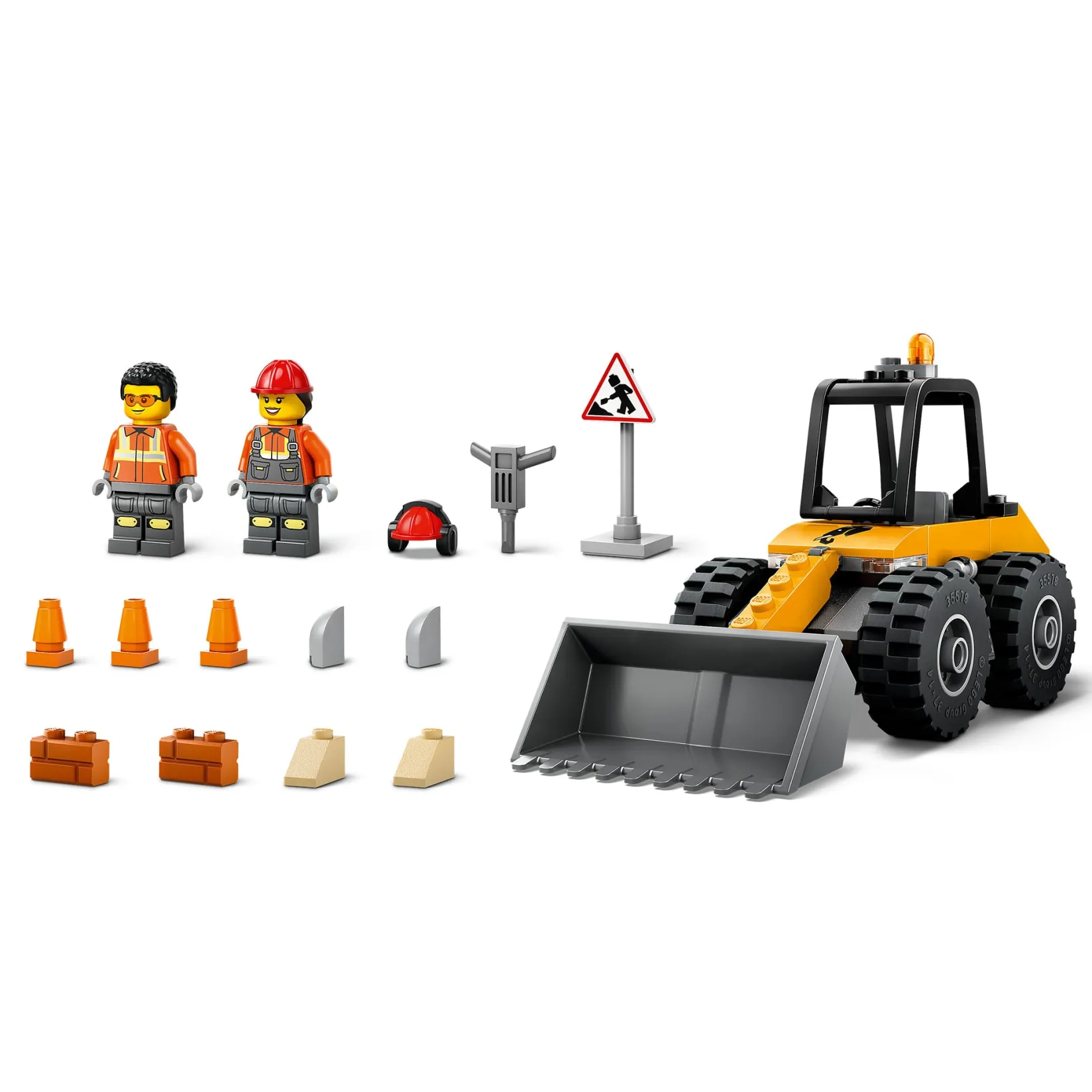 Assembly & Construction>LEGO® City Yellow Construction Wheel Loader