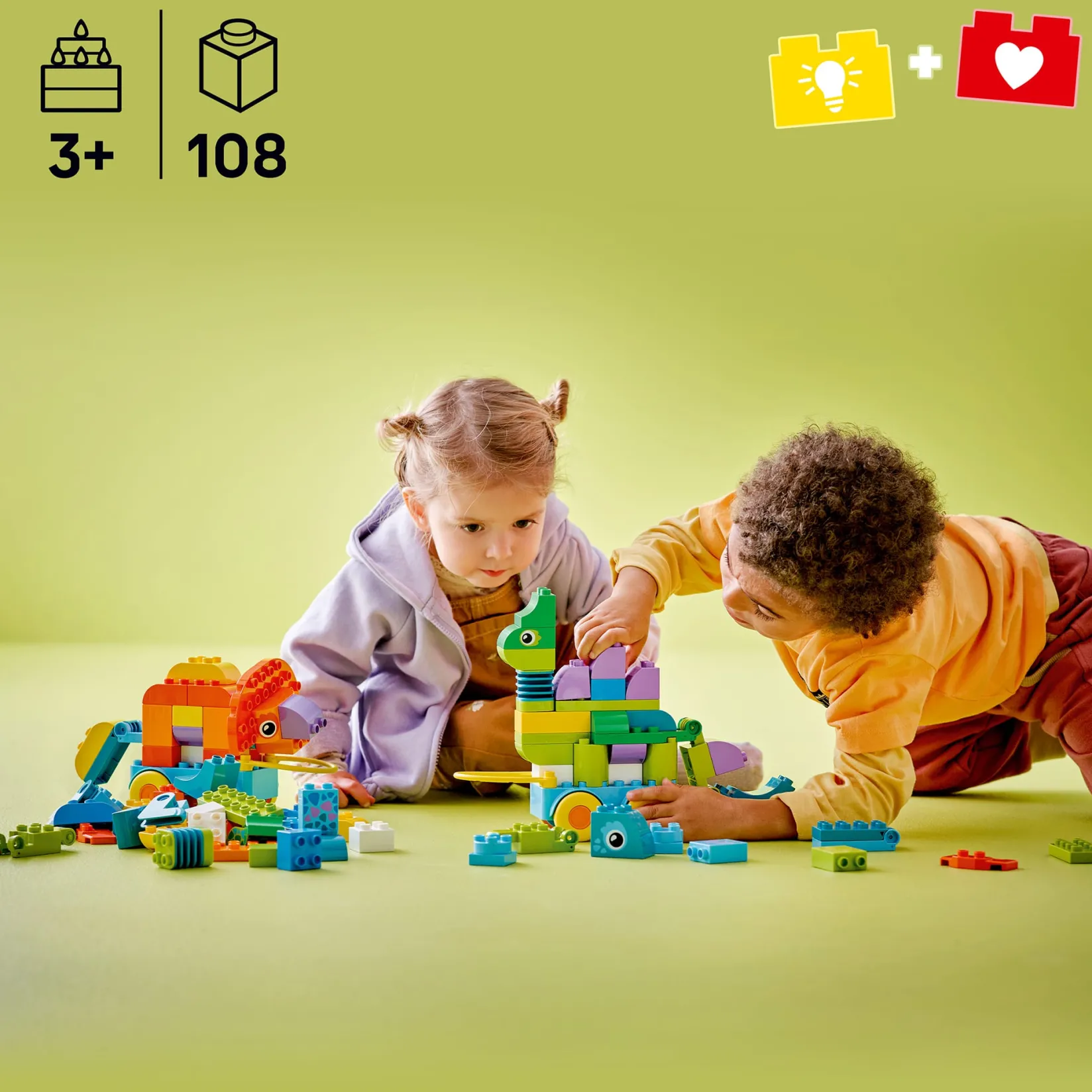 Assembly & Construction>LEGO® DUPLO® Town 3 in 1 Dinosaurs on Wheels