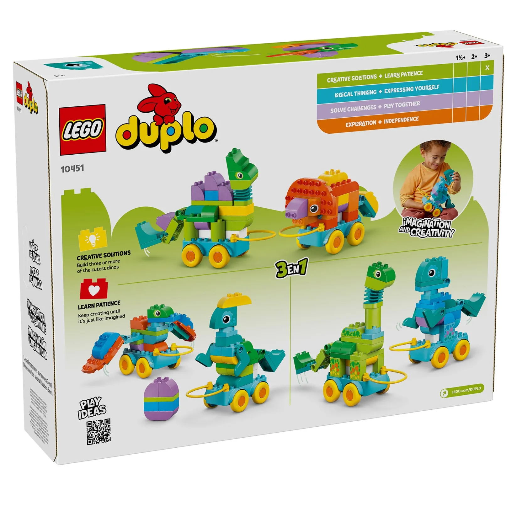 Assembly & Construction>LEGO® DUPLO® Town 3 in 1 Dinosaurs on Wheels
