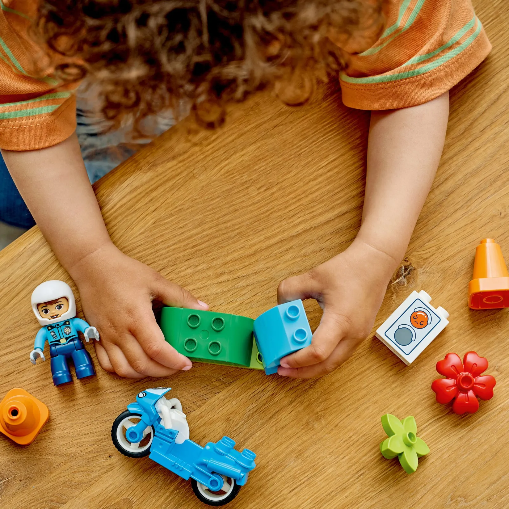 Assembly & Construction>LEGO® DUPLO® Town Blue Police Motorcycle