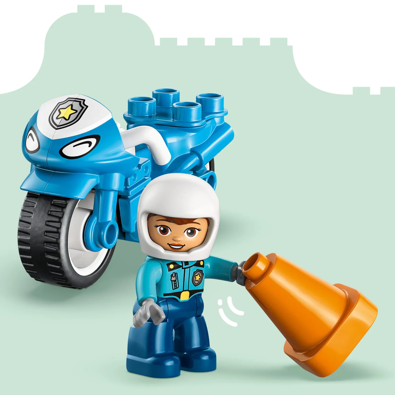 Assembly & Construction>LEGO® DUPLO® Town Blue Police Motorcycle