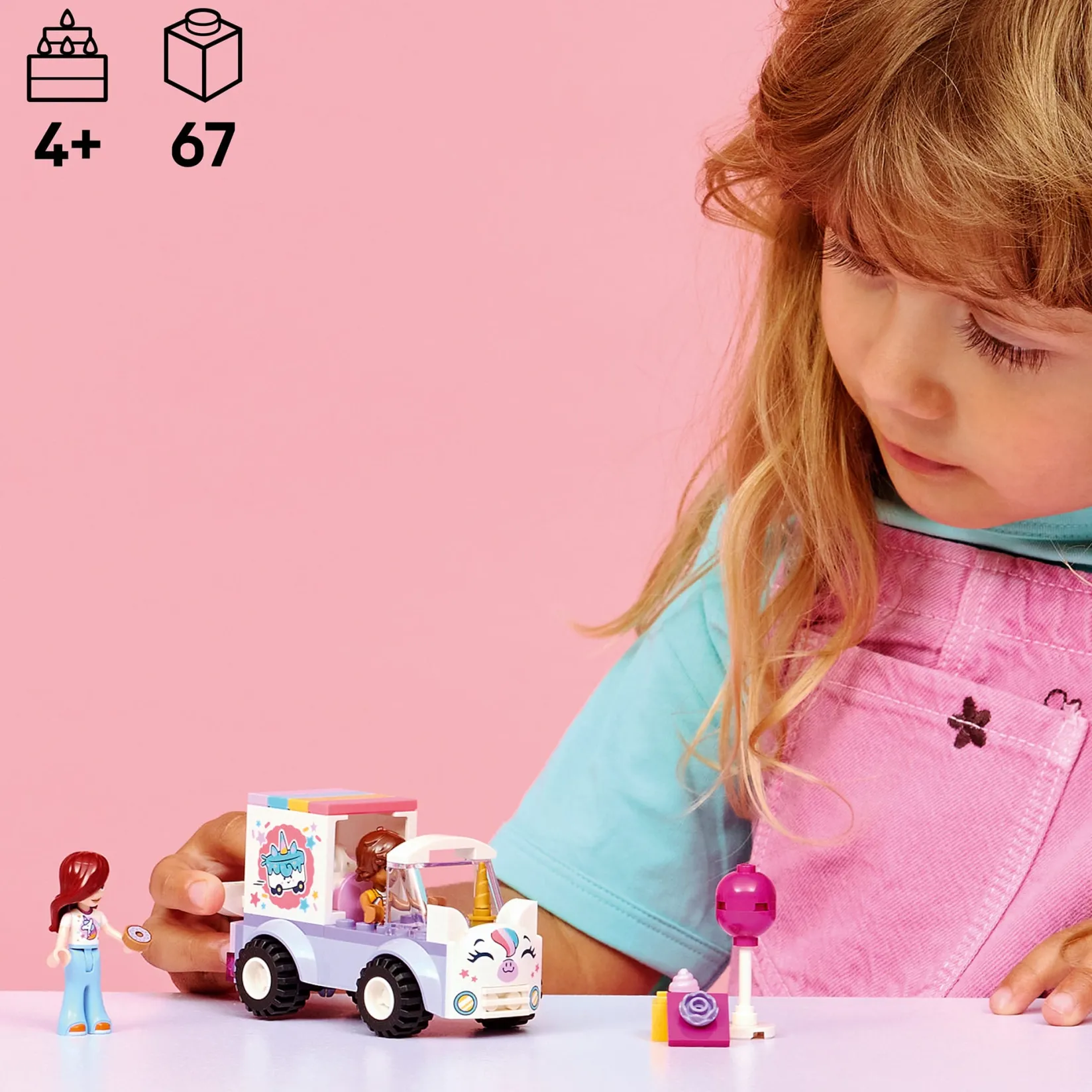 Hot Friends Unicorn Cake Delivery Car Kids Assembly & Construction