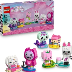 New Gabby’s Dollhouse Gabby’s Brick-Built Cat Friends Kids Assembly & Construction