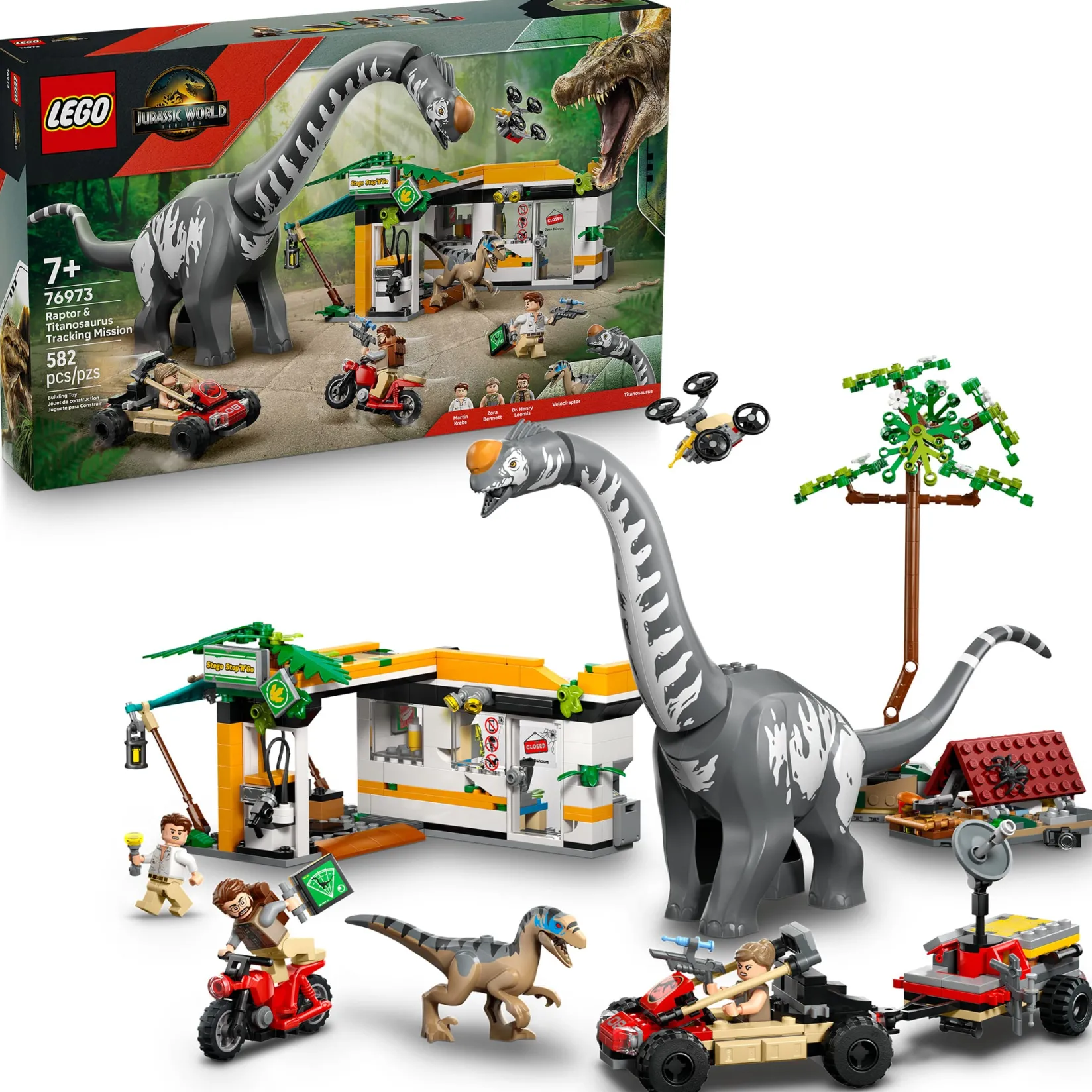 Assembly & Construction>LEGO® Jurassic World Raptor & Titanosaurus Tracking Mission