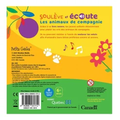 Quebec Books|Baby 0-2 Years>Prologue Les animaux de compagnie - Soulève et écoute