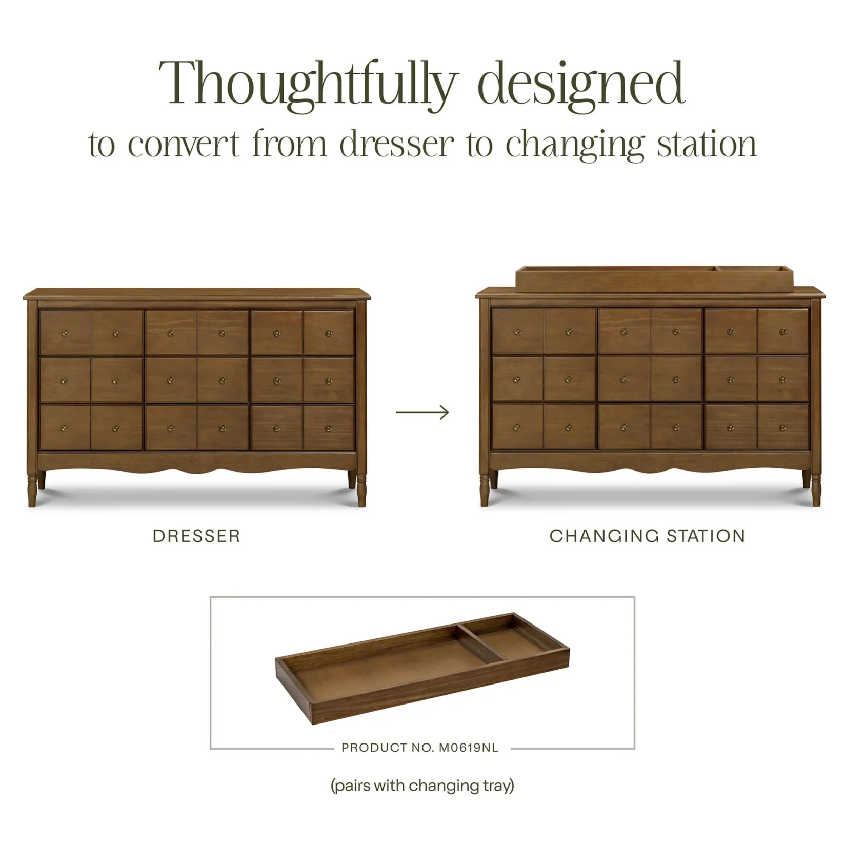 Storage Furniture>Namesake Liberty 9 Drawers Dresser - Natural Walnut