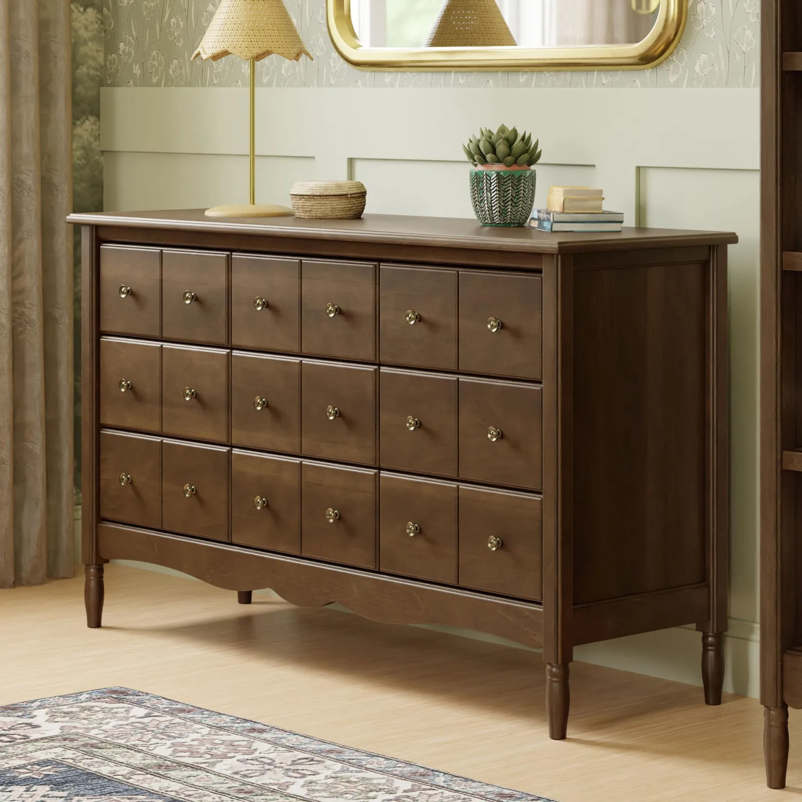 Storage Furniture>Namesake Liberty 9 Drawers Dresser - Natural Walnut