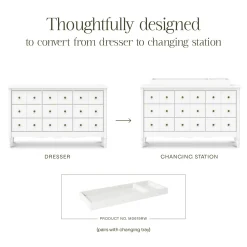 New Liberty 9 Drawers Dresser - Warm White Storage Furniture