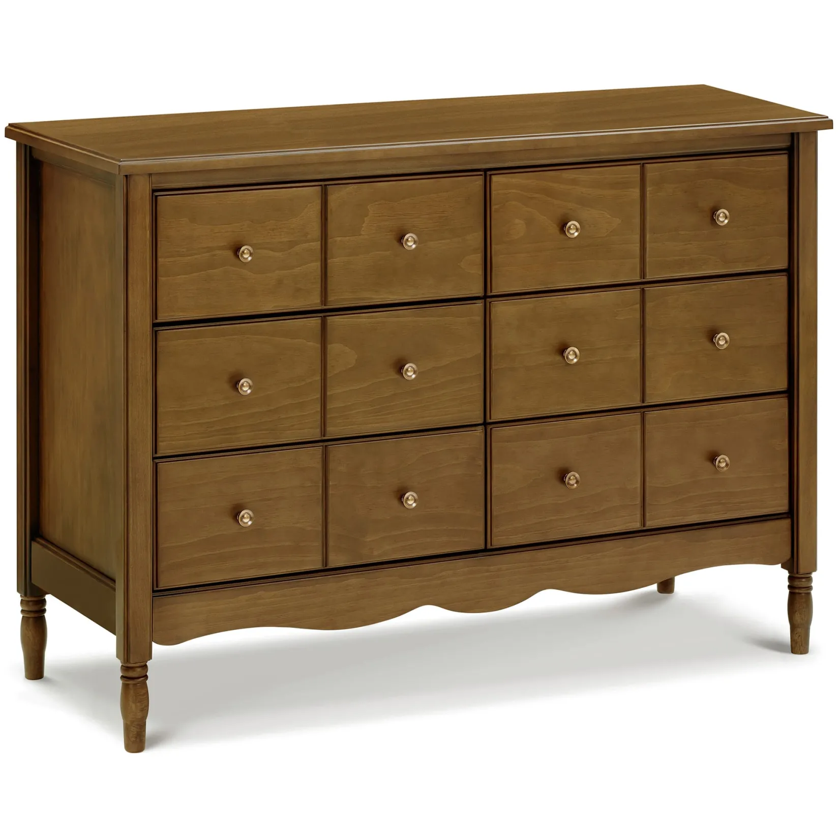 Hot Liberty 6-Drawer Assembled Dresser - Natural Walnut Storage Furniture